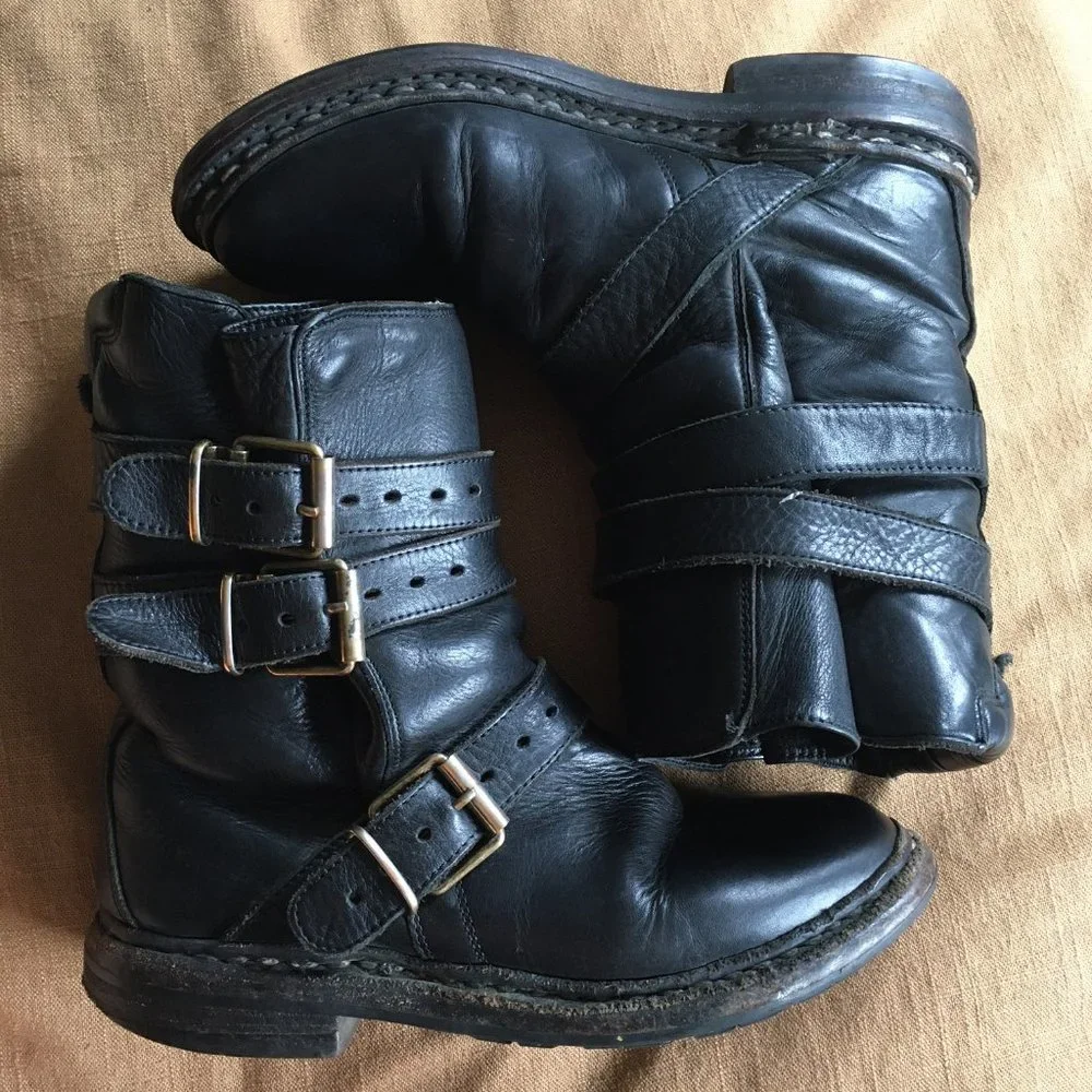 Burberry | Shoes | Burberry Black Leather Clarendon Explorer Moto